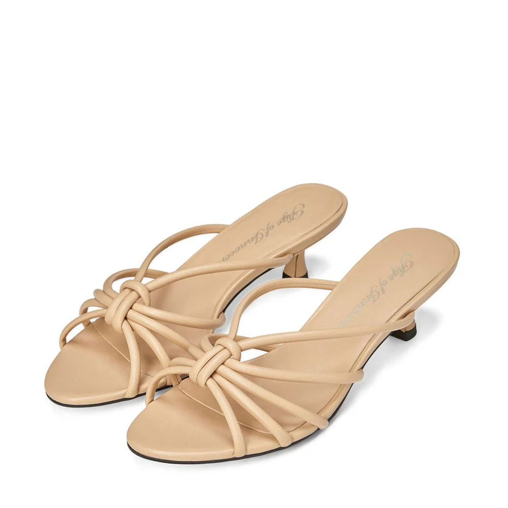 Adeline Beige Mules - Image 2