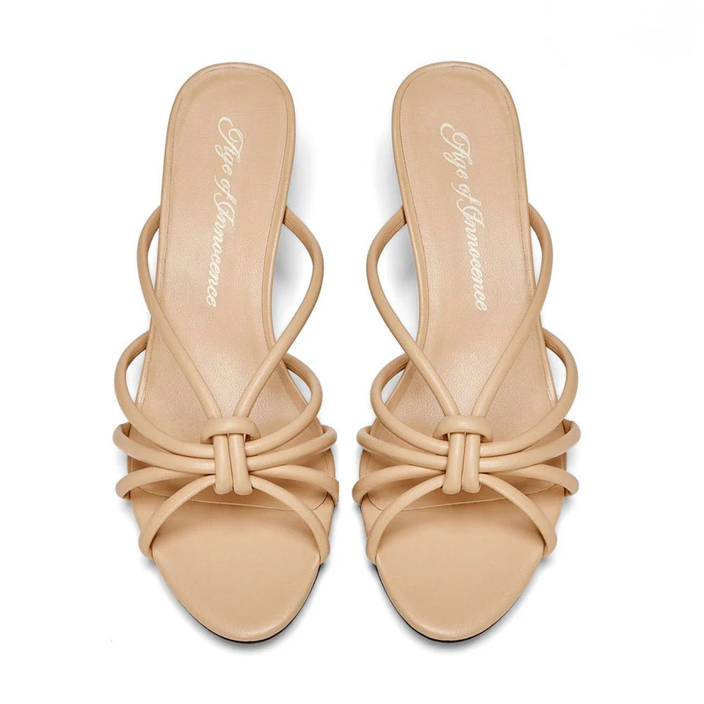 Adeline Beige Mules - Image 3