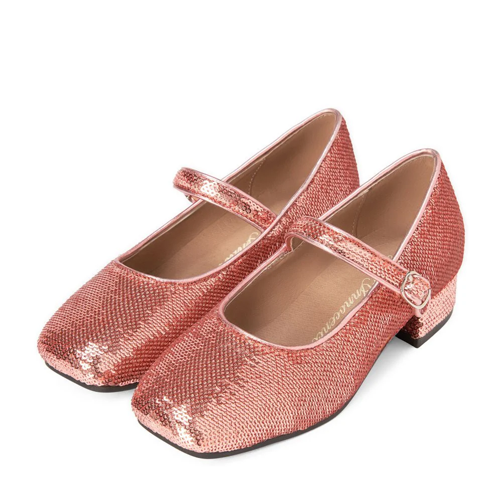 Agnese Sequins Pink Shoes - Image 2