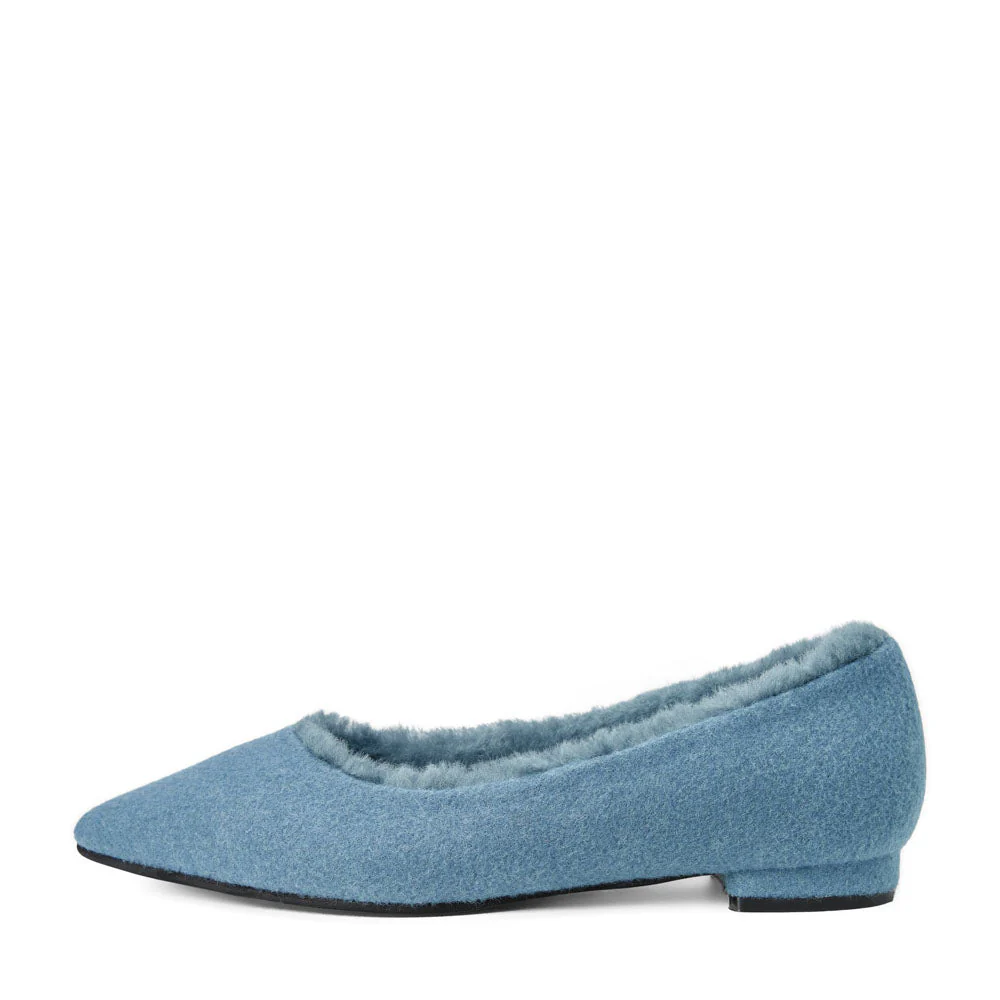 Anais Wool Blue Flats