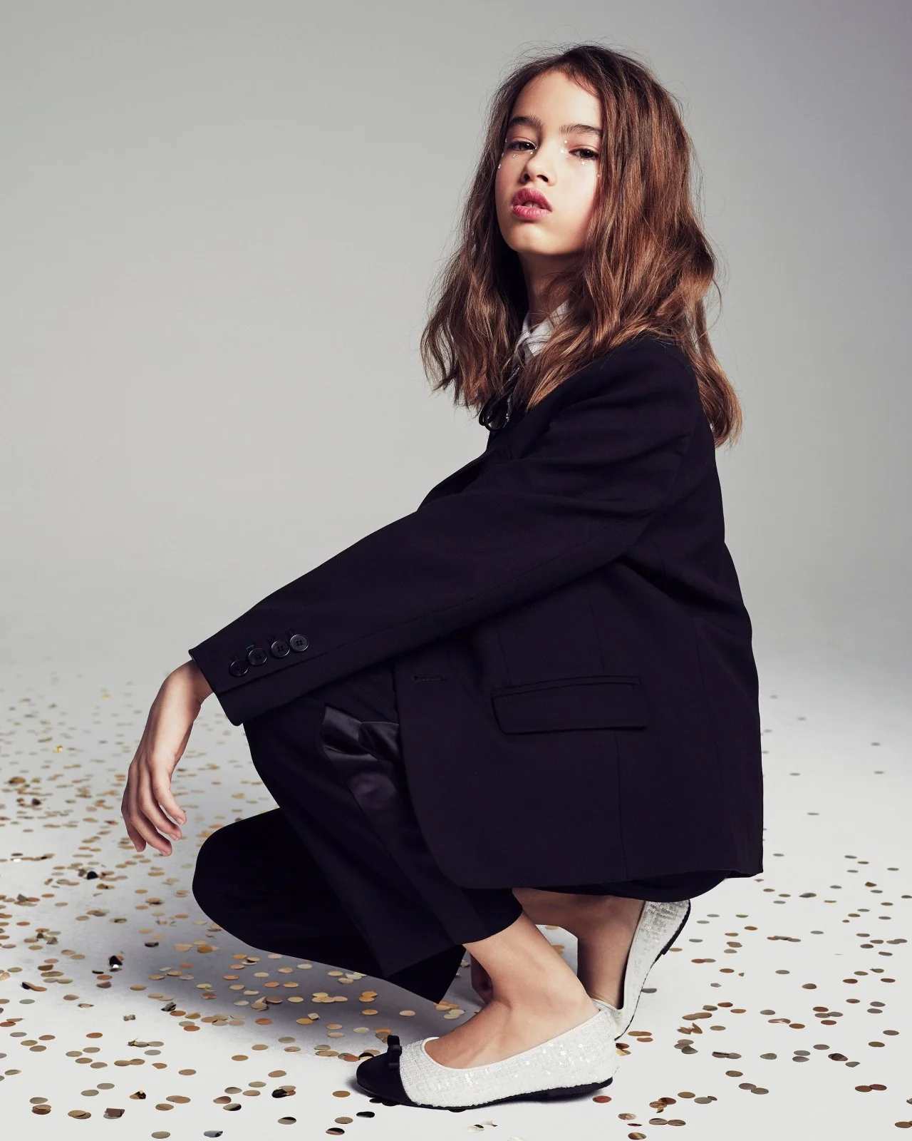 Angelina White/Black Flats - Image 4