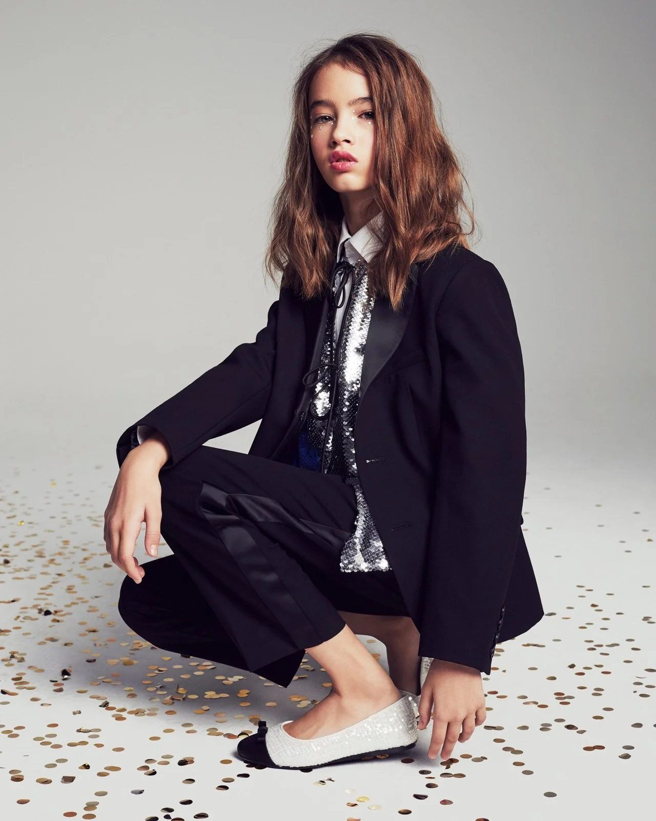 Angelina White/Black Flats - Image 5