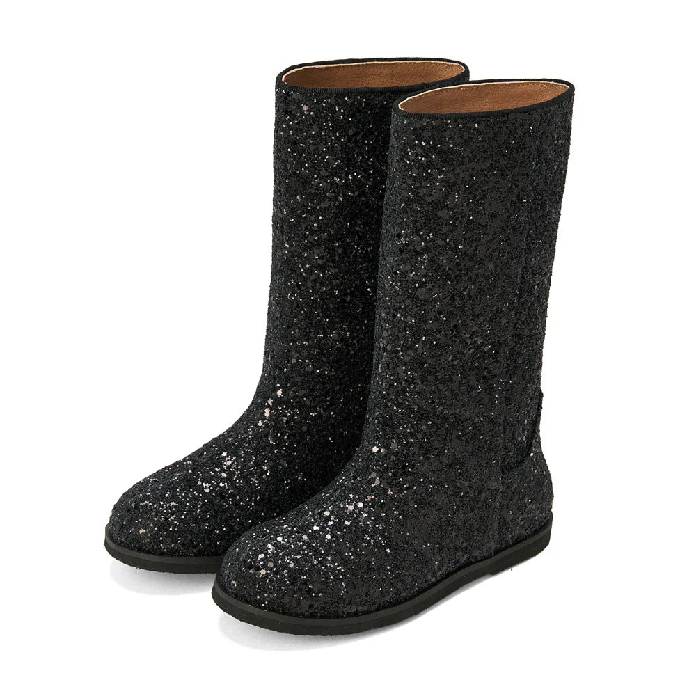 Ann Glitter Black Boots - Image 2