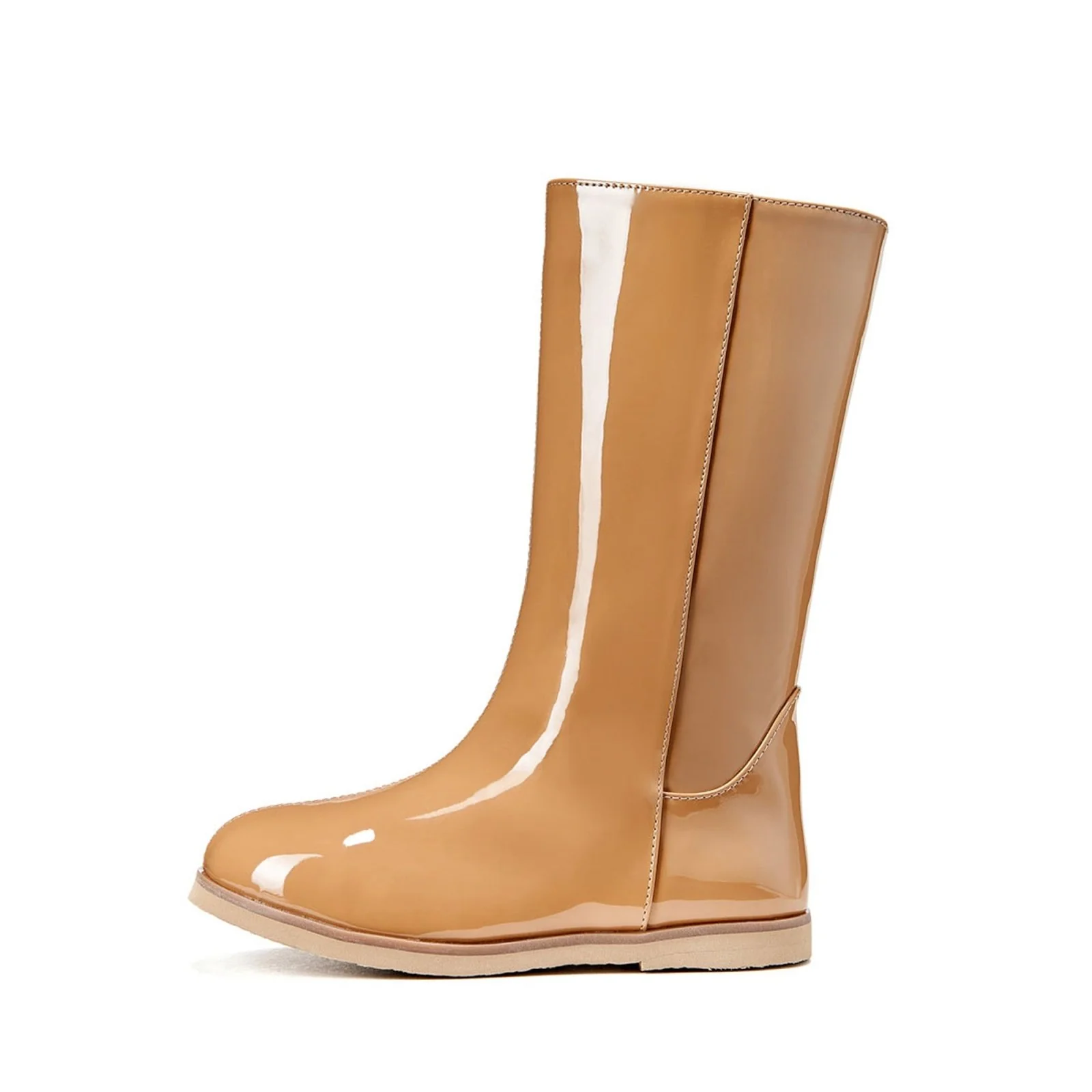 Ann PU Beige Boots