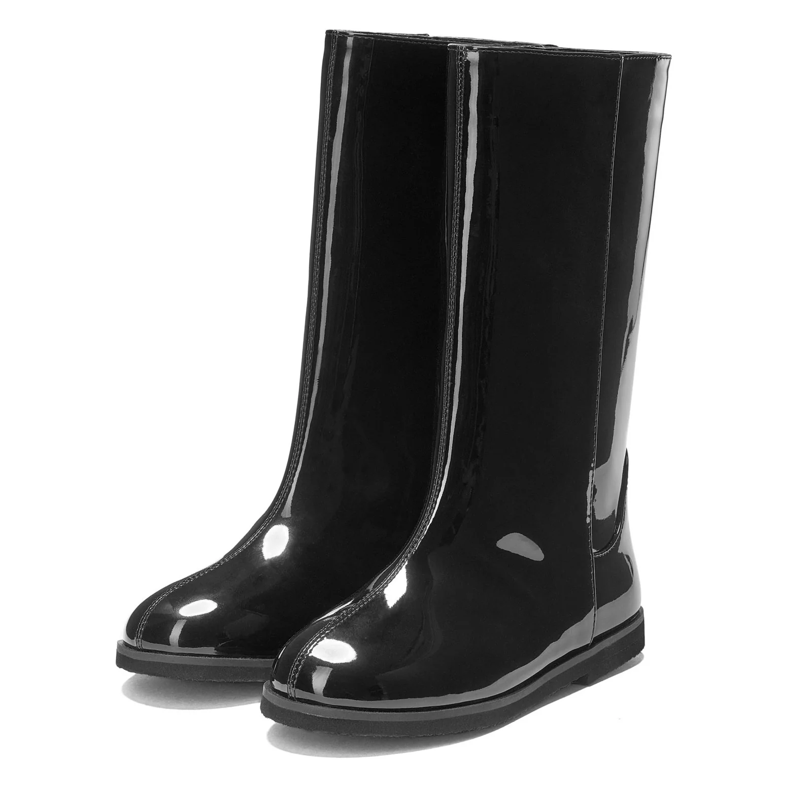 Ann PU Black Boots - Image 2