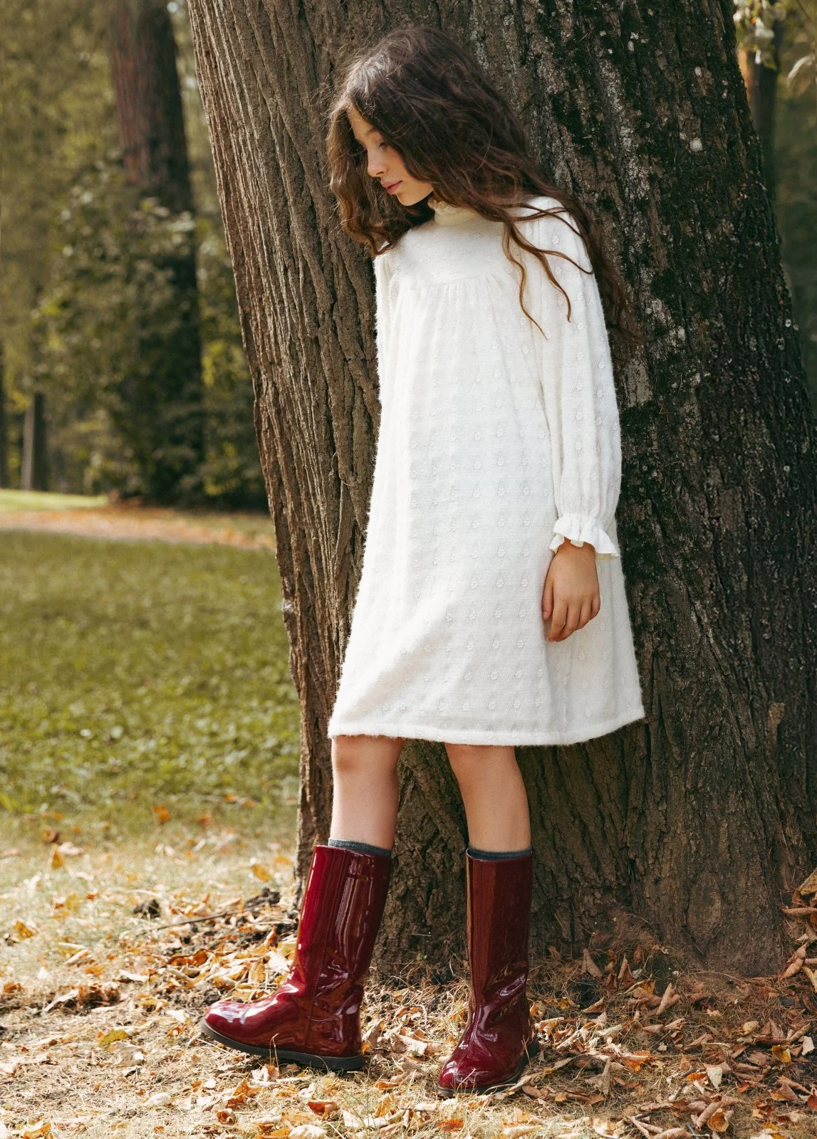 Ann PU Burgundy Boots - Image 5