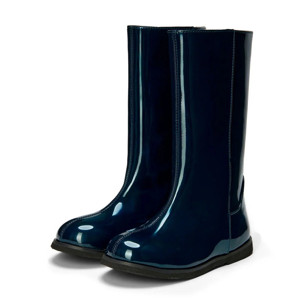 Ann PU Navy Boots - Image 2