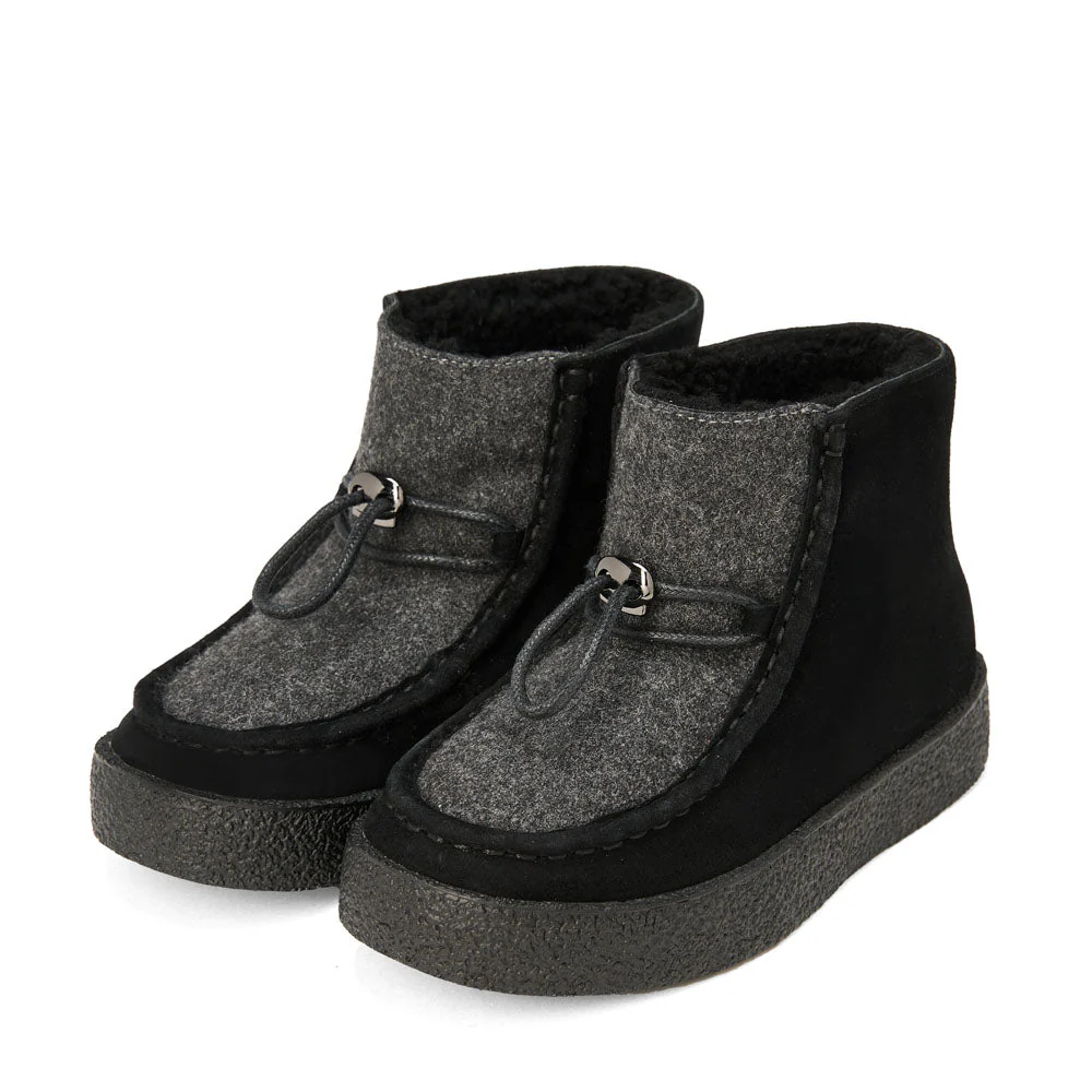 Aspen Wool Black/Dark Grey Boots - Image 2