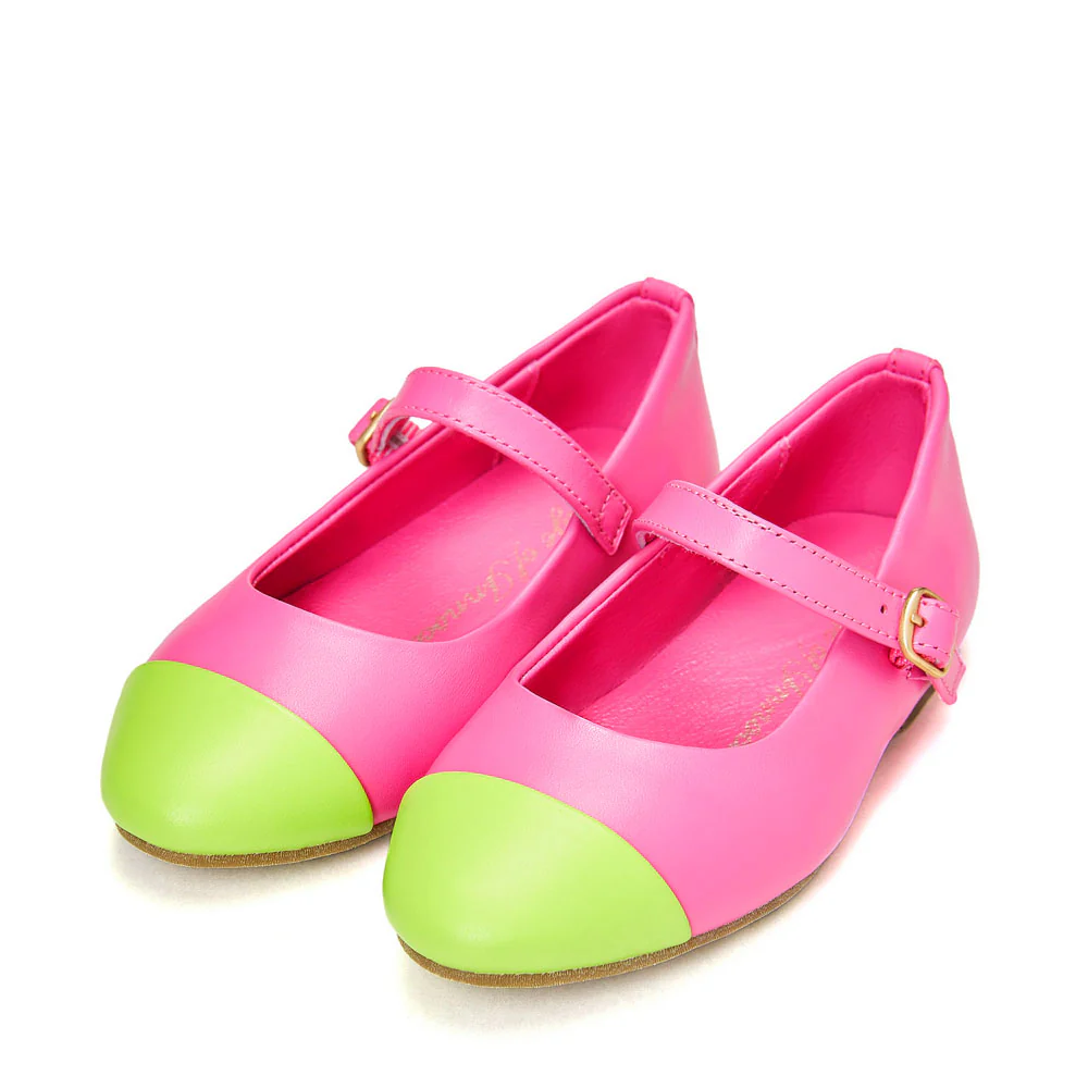 Bebe Leather 2.0 Fuchsia/Green Shoes - Image 2