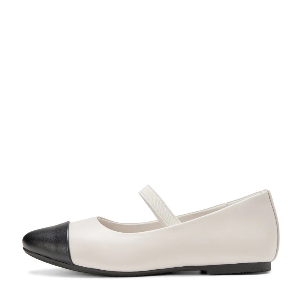 Bebe Leather 3.0 White/Black Shoes