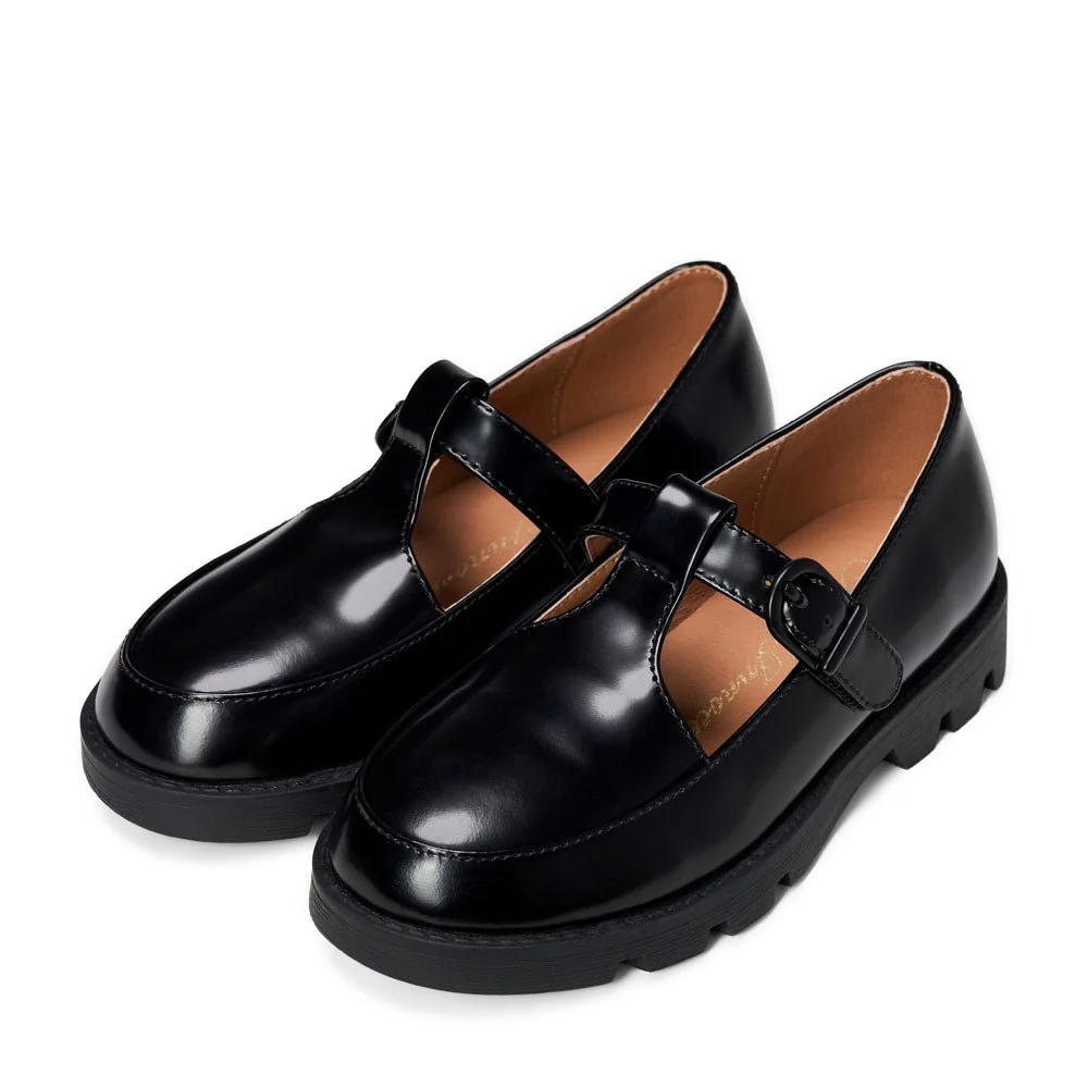 Berta Leather Black Shoes - Image 2