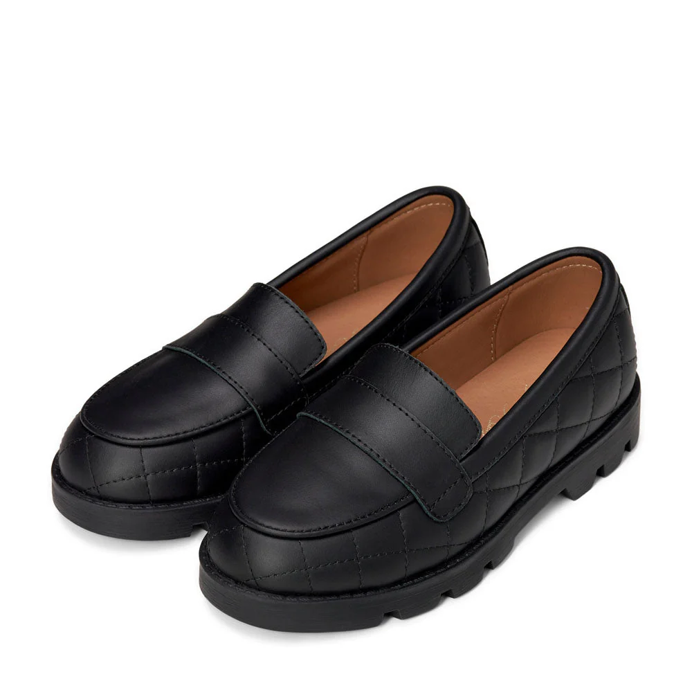 Bobby Quilted Leather Black Loafers - Image 2