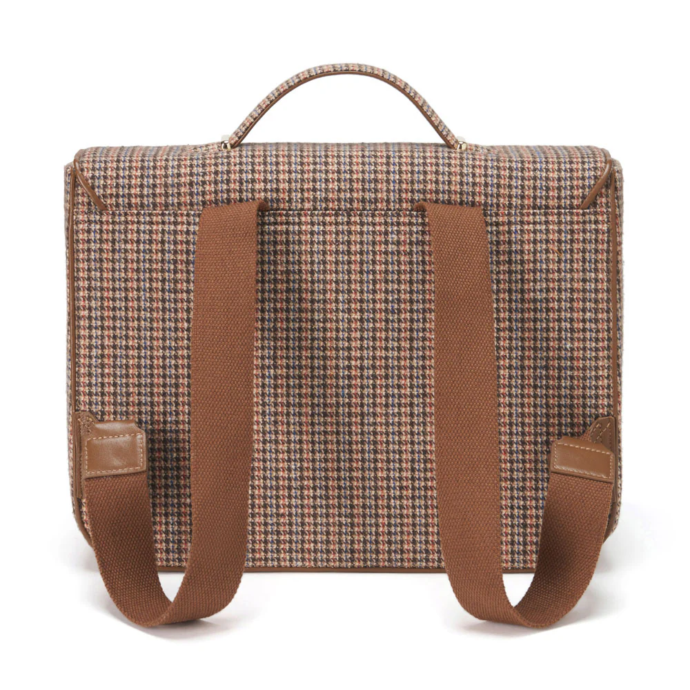 Boston Plaid Brown Schoolbag - Image 2
