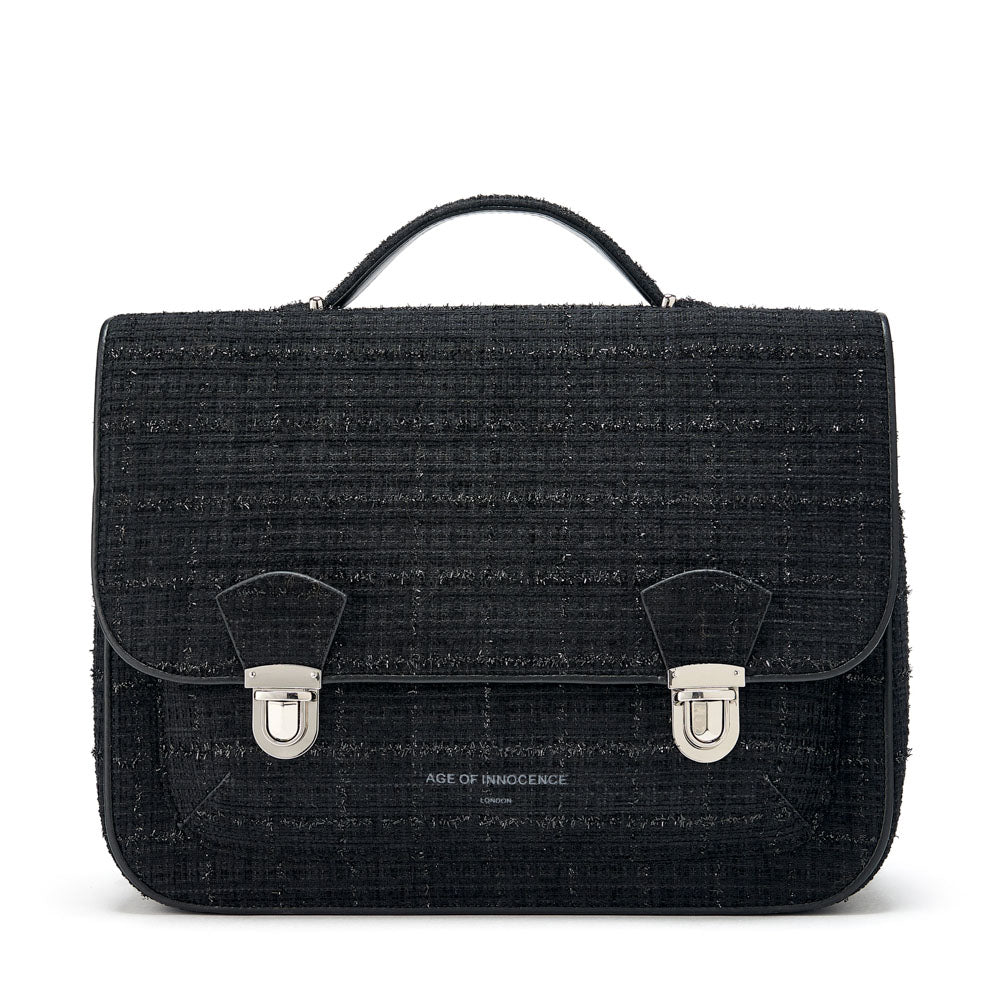 Boston Tweed Black Schoolbag