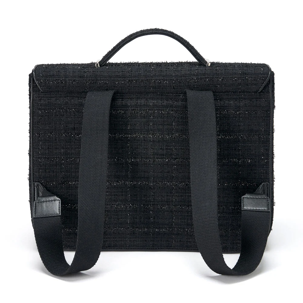 Boston Tweed Black Schoolbag - Image 3