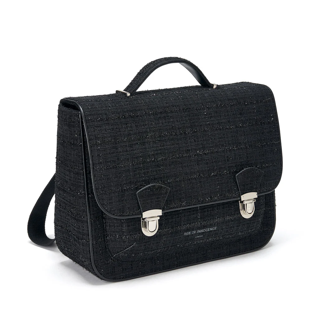 Boston Tweed Black Schoolbag - Image 4