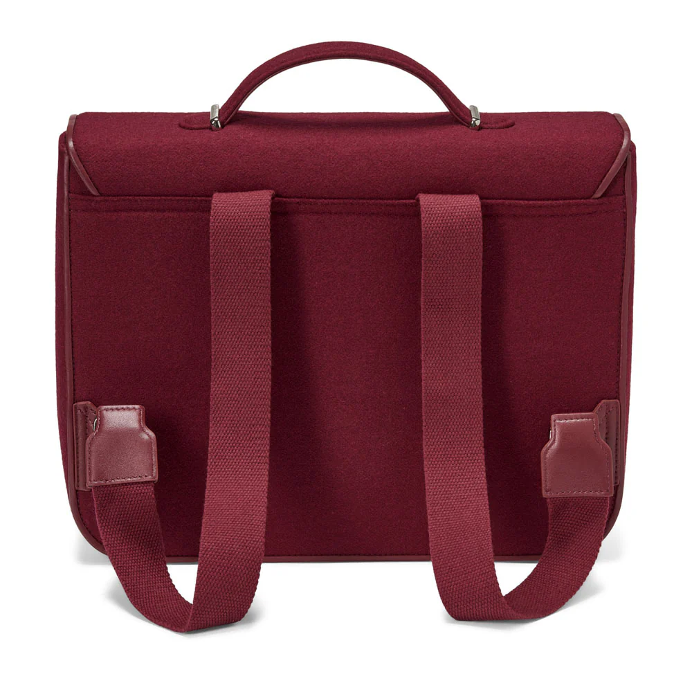 Boston Wool Burgundy Schoolbag - Image 3