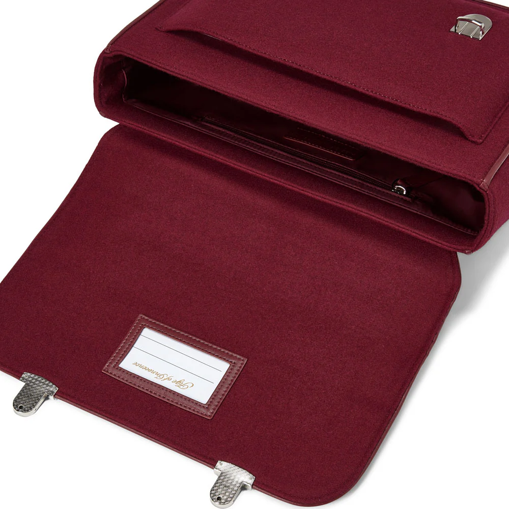 Boston Wool Burgundy Schoolbag - Image 4