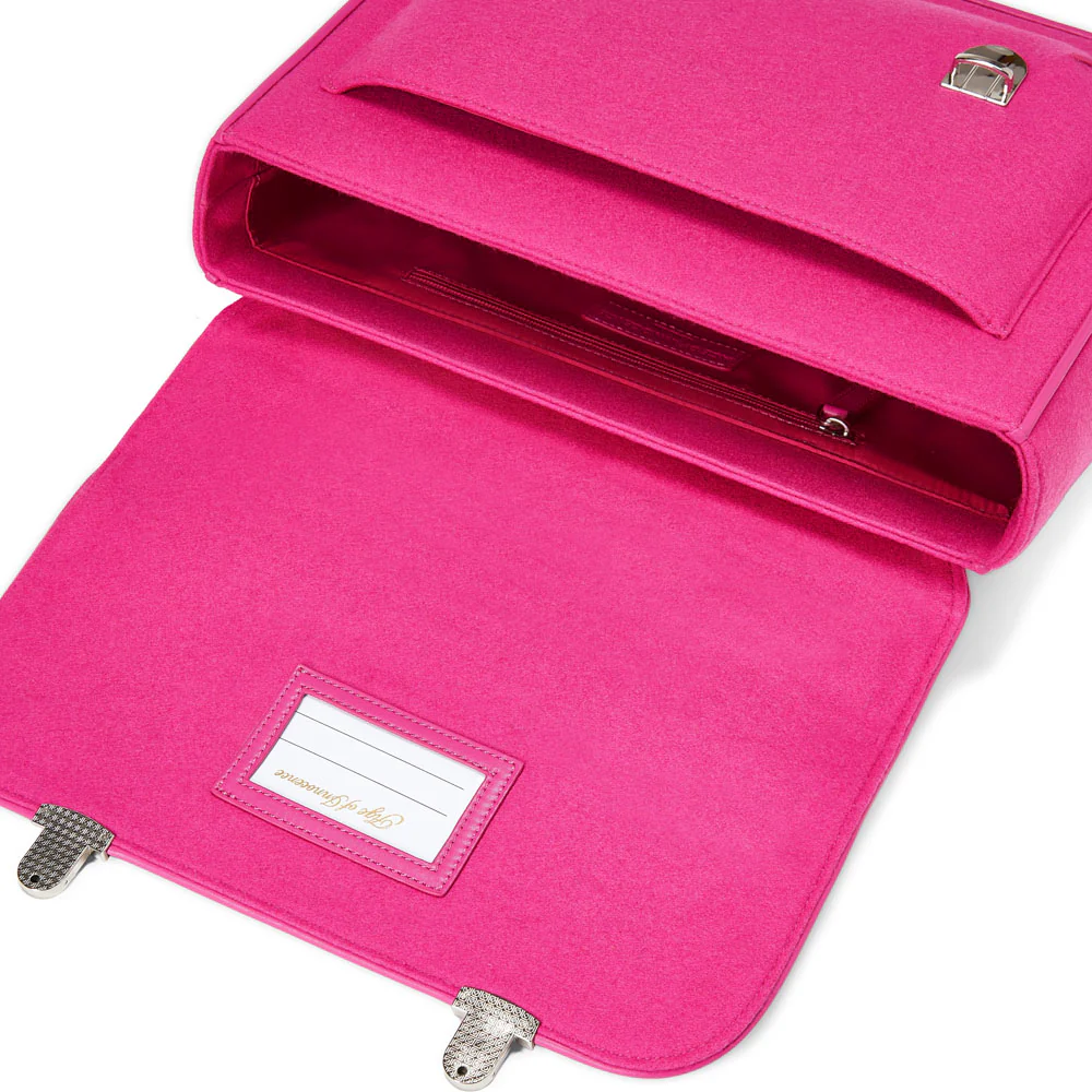 Boston Wool Fuchsia Schoolbag - Image 4