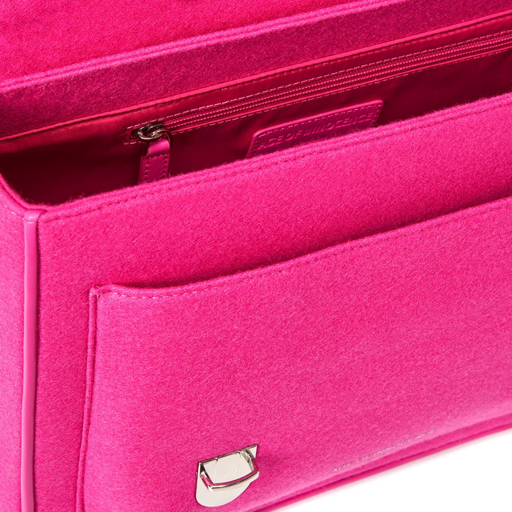 Boston Wool Fuchsia Schoolbag - Image 5