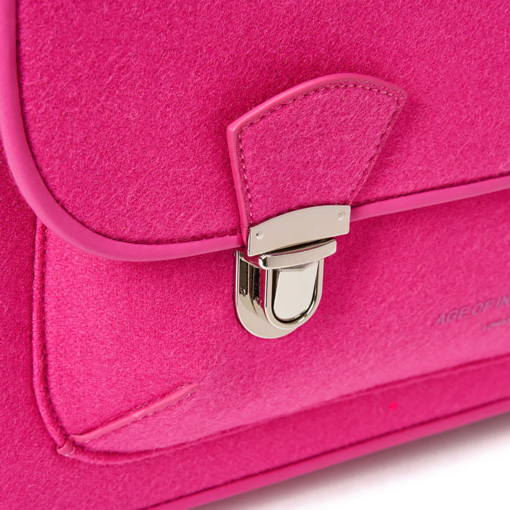 Boston Wool Fuchsia Schoolbag - Image 6