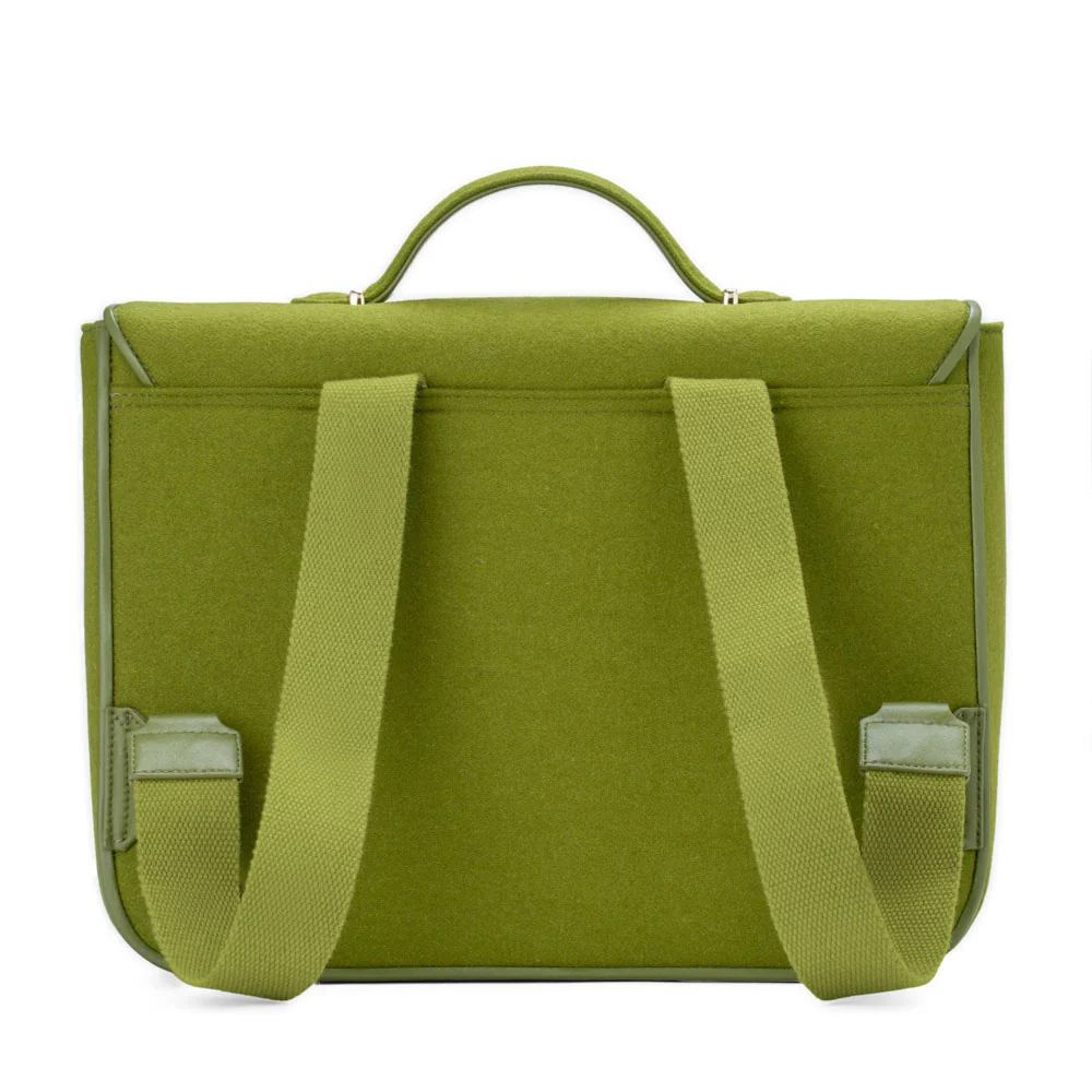 Boston Wool Green Schoolbag - Image 2