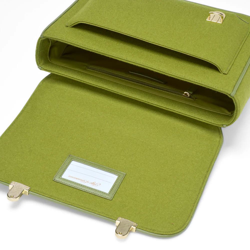 Boston Wool Green Schoolbag - Image 4