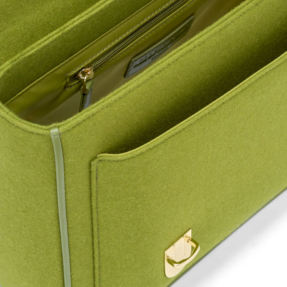 Boston Wool Green Schoolbag - Image 5