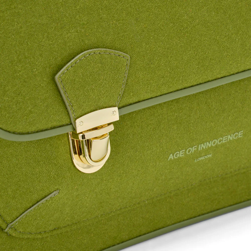 Boston Wool Green Schoolbag - Image 6