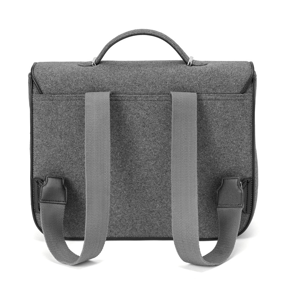 Boston Wool Grey Schoolbag - Image 3