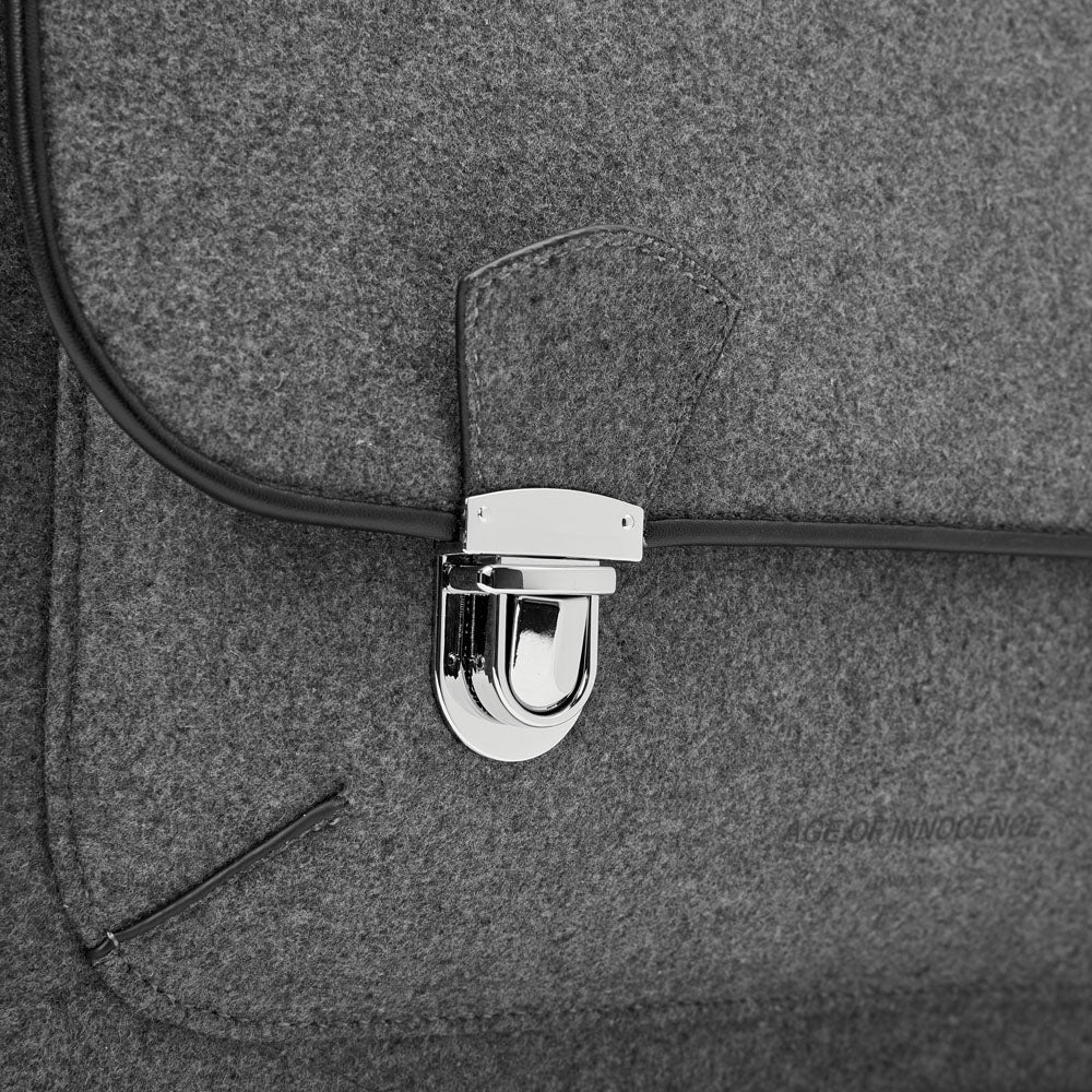Boston Wool Grey Schoolbag - Image 5