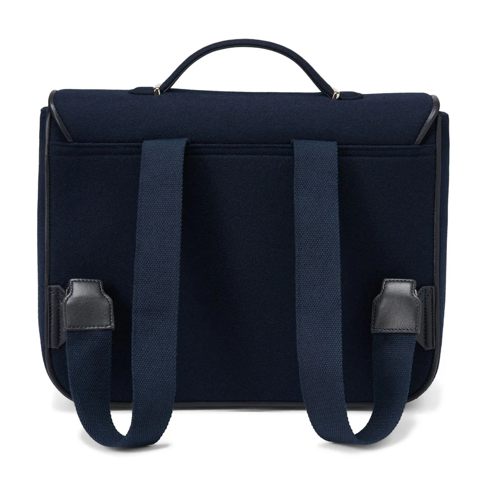 Boston Wool Navy Schoolbag - Image 3