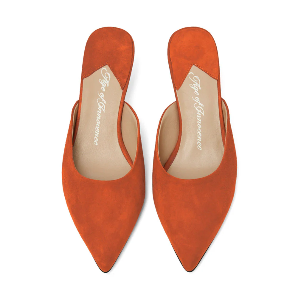 Brenda Orange Mules - Image 3