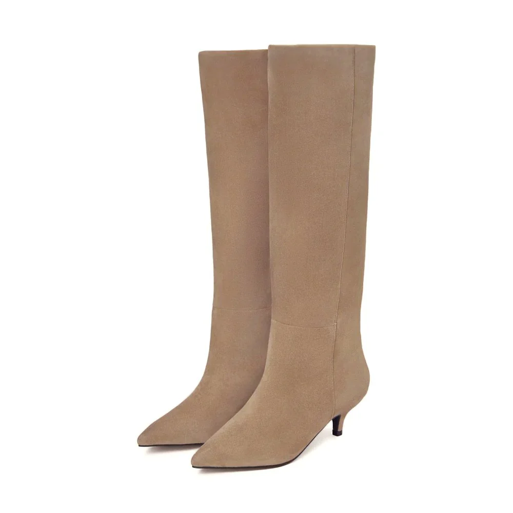 Brigitte Beige Boots - Image 2