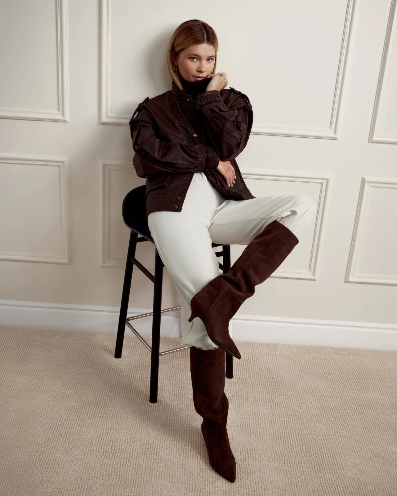 Brigitte Chocolate Boots - Image 8