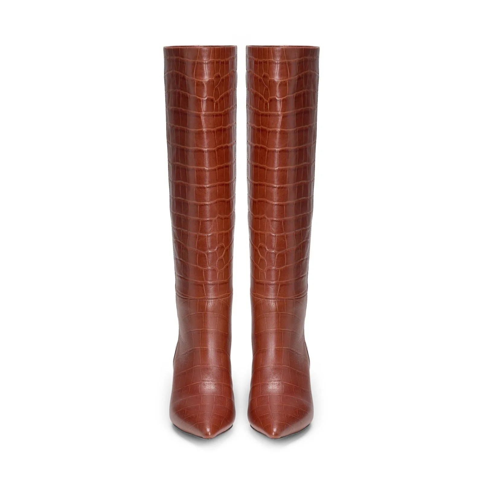 Brigitte Leather Brown Boots - Image 3