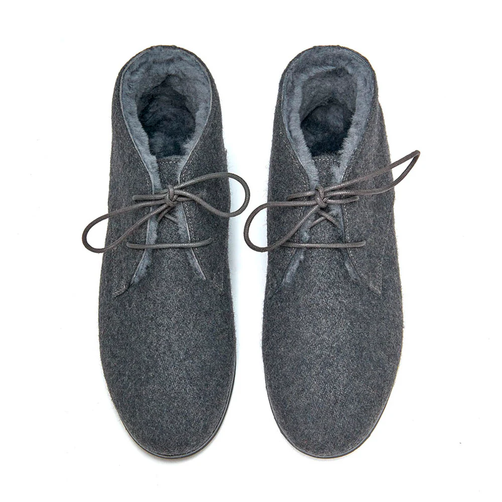 Brooke Wool Grey Boots - Image 3