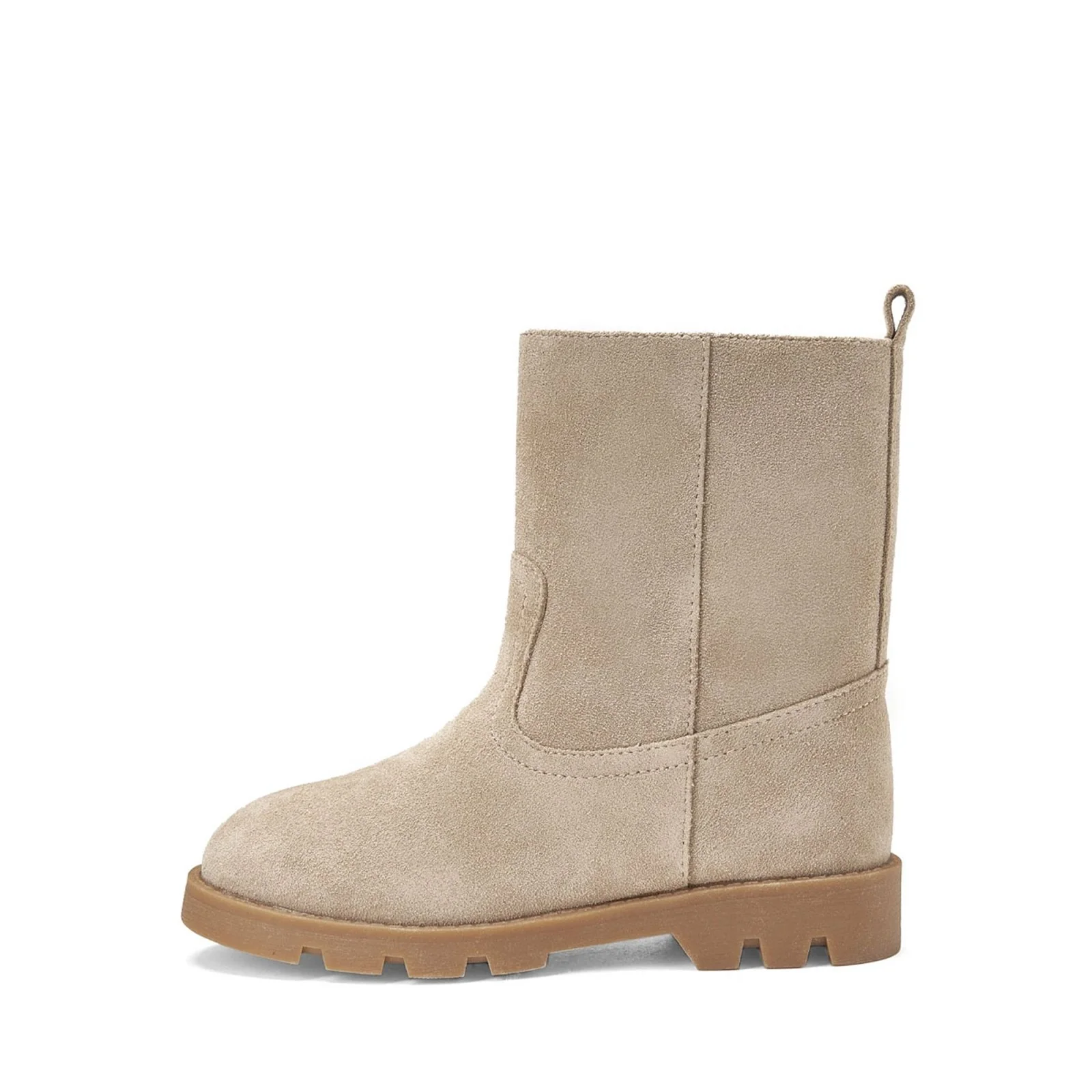 Carine Suede Light Beige Boots
