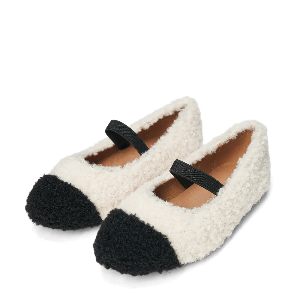 Celeste White/Black Ballerinas - Image 2