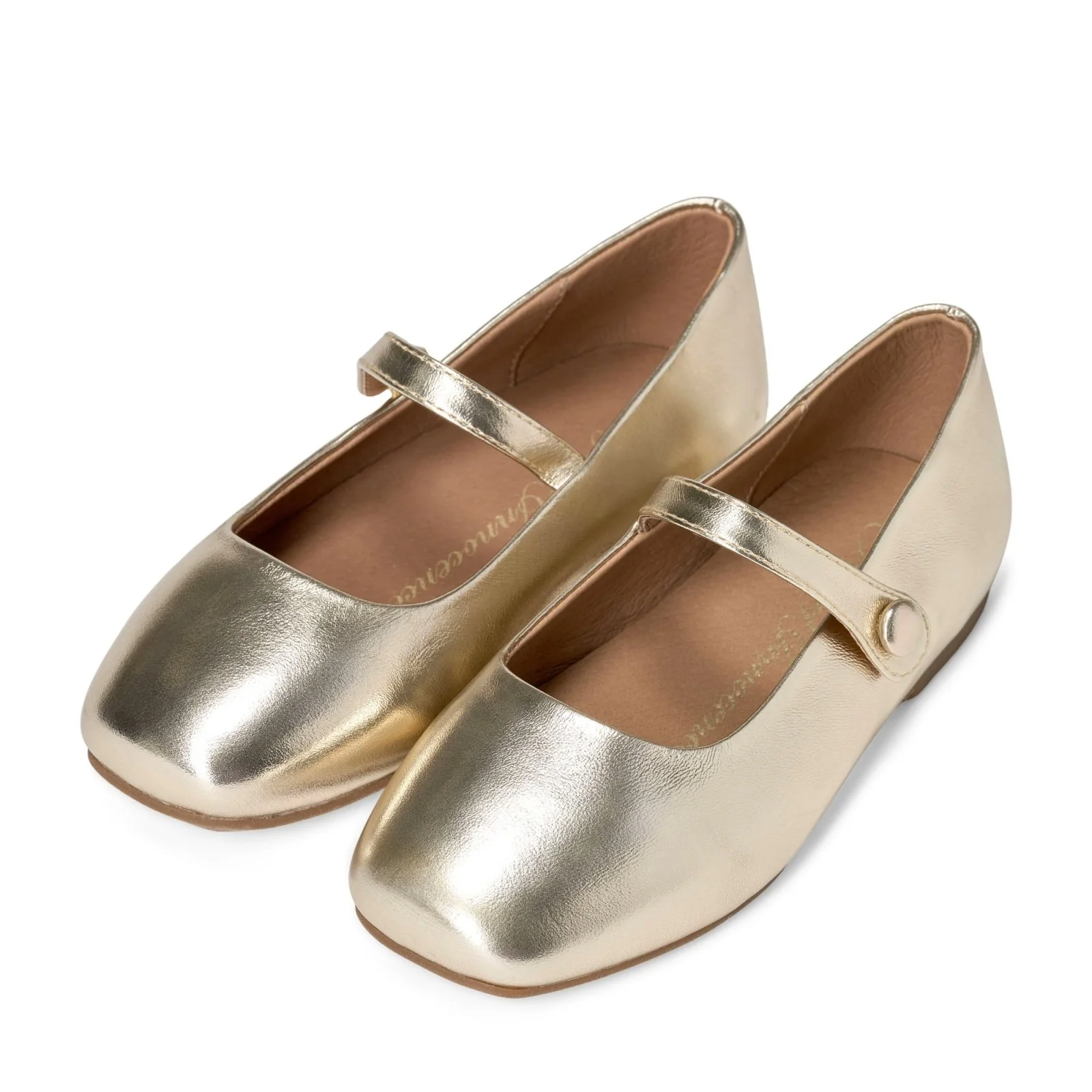 Chloe Leather Gold Shoes - Image 2