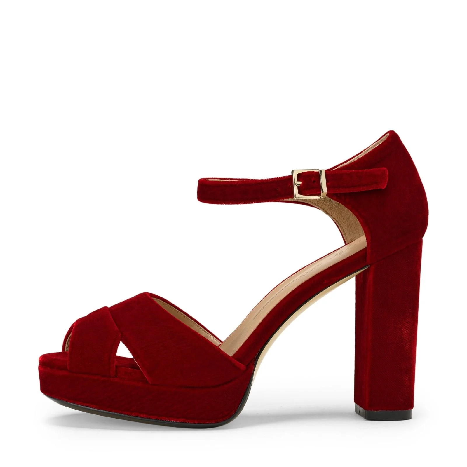Dalia Velvet Red Shoes