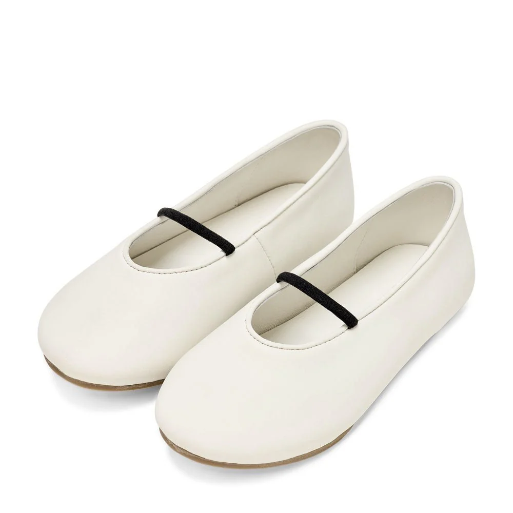 Daphne White Flats - Image 2