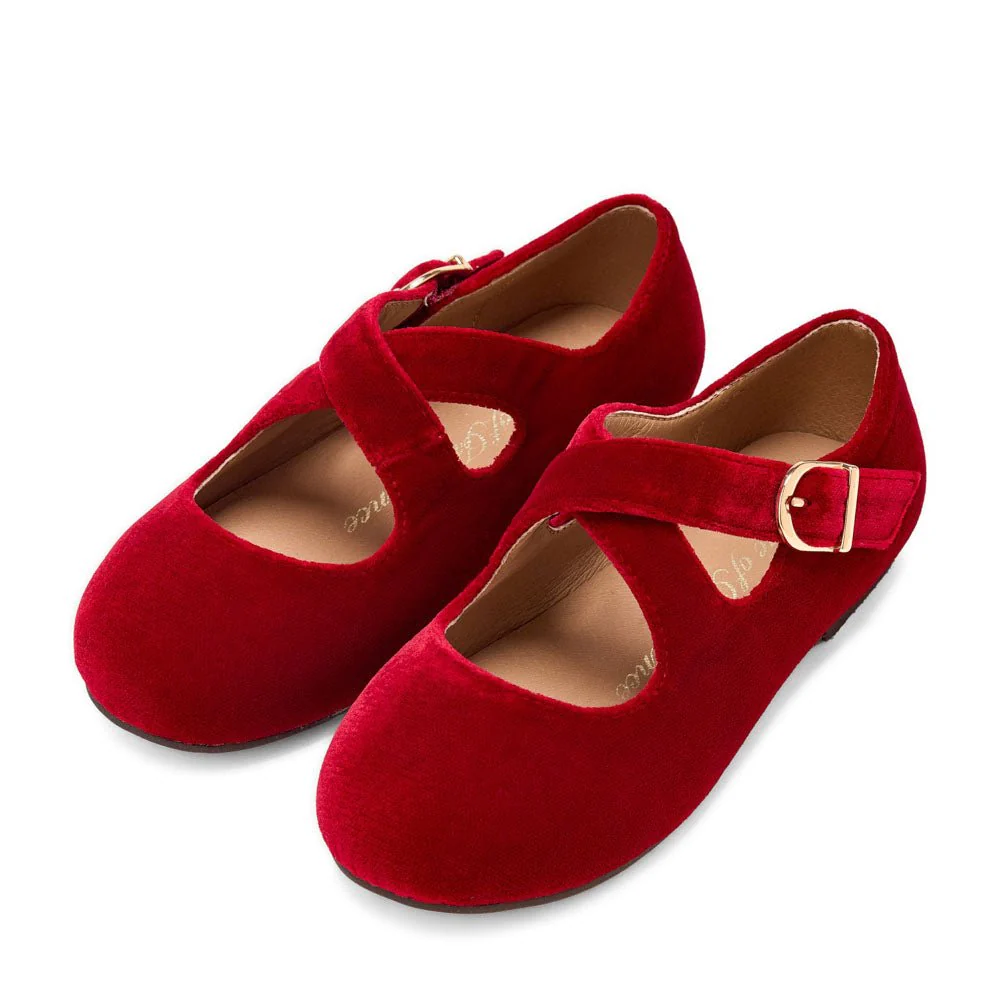 Demi Velvet Red Shoes - Image 2
