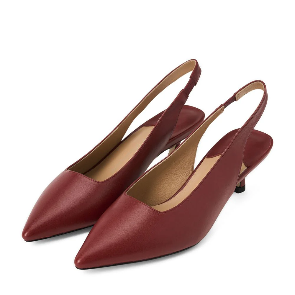Eka Burgundy Shoes - Image 2