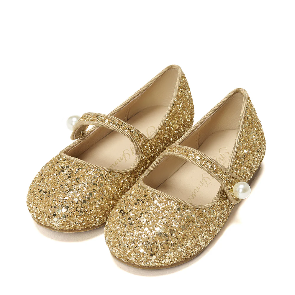Elin Glitter Gold Shoes - Image 2
