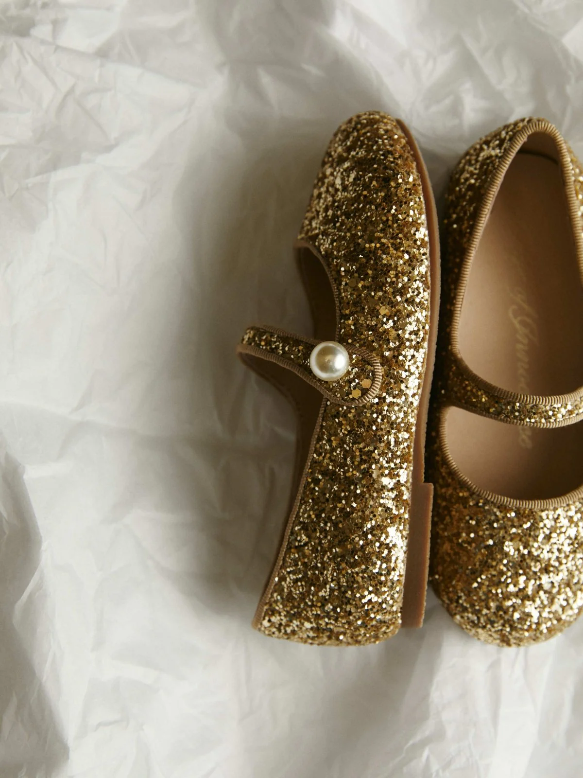 Elin Glitter Gold Shoes - Image 5