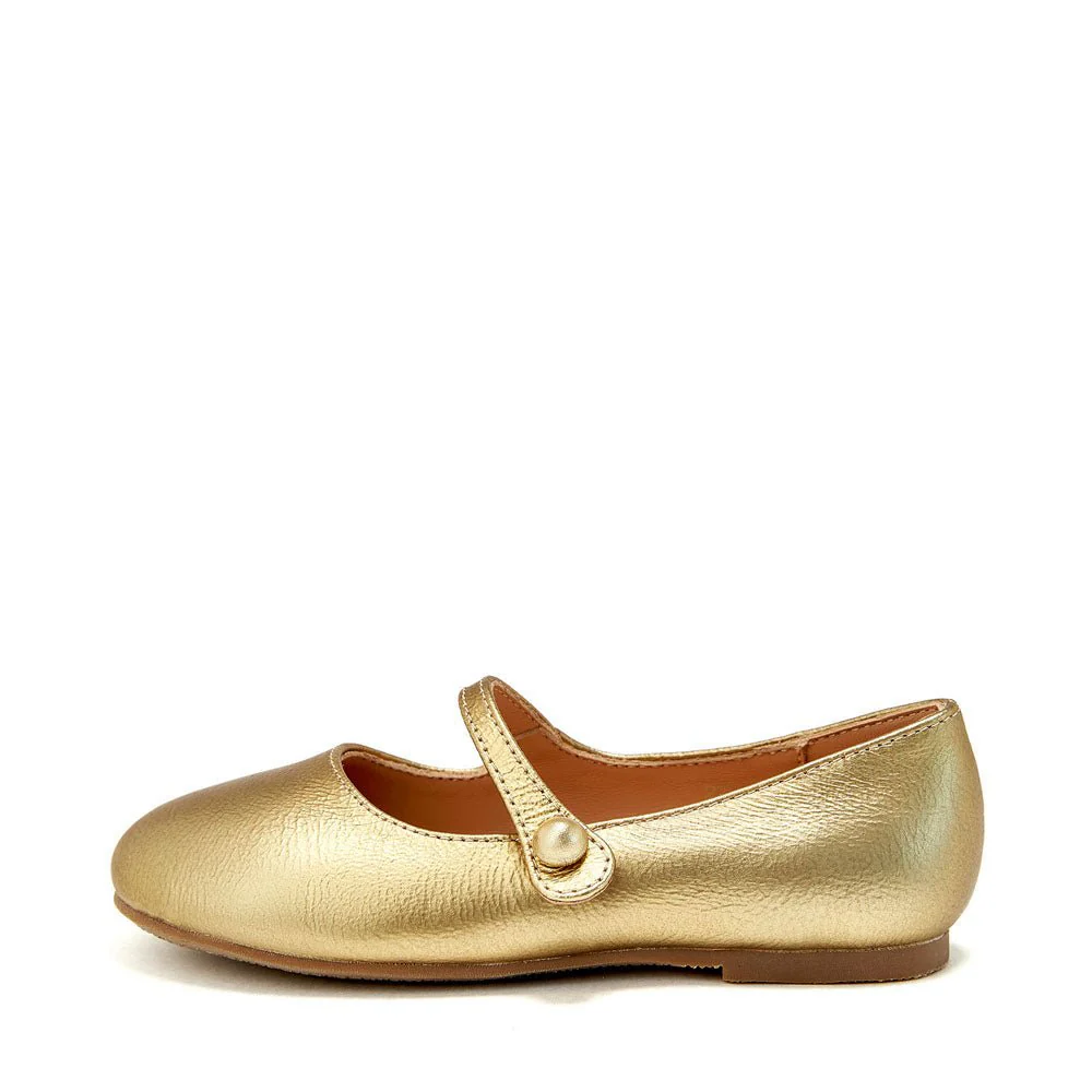 Elin Leather Gold Shoes
