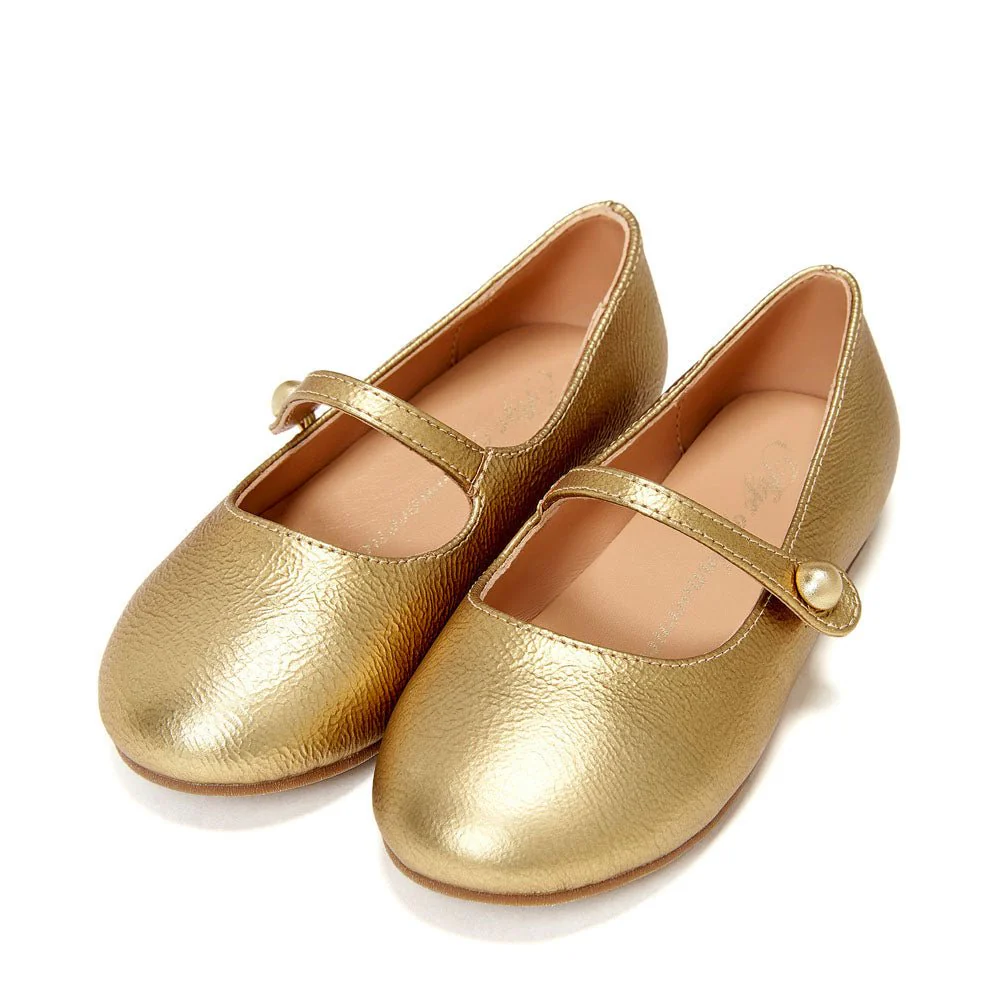 Elin Leather Gold Shoes - Image 2