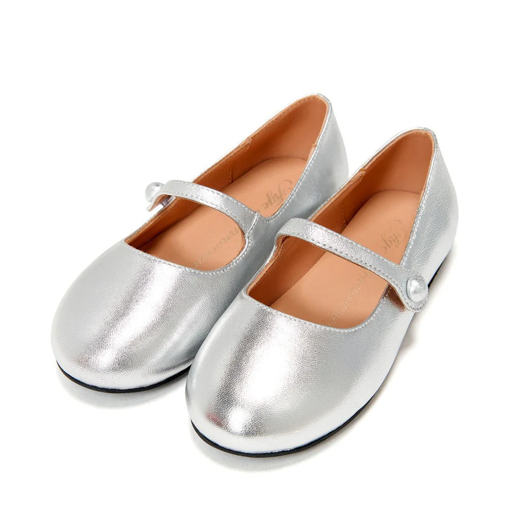 Elin Leather Silver Shoes - Image 2