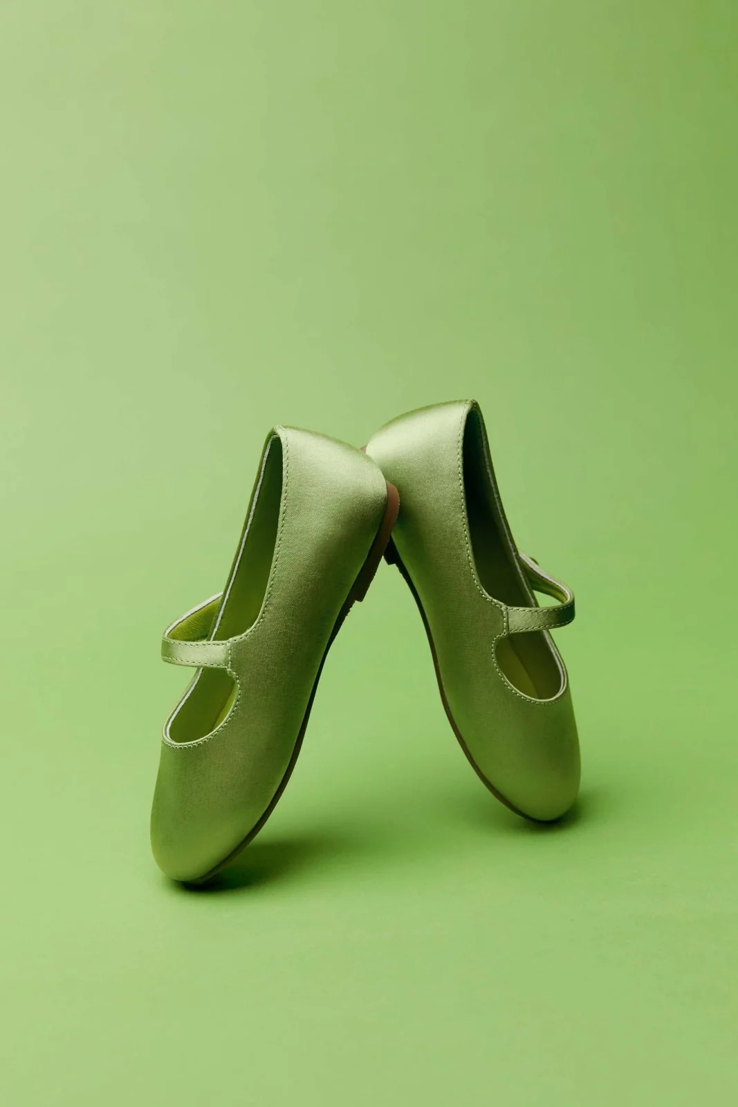 Elin Satin Green Shoes - Image 3